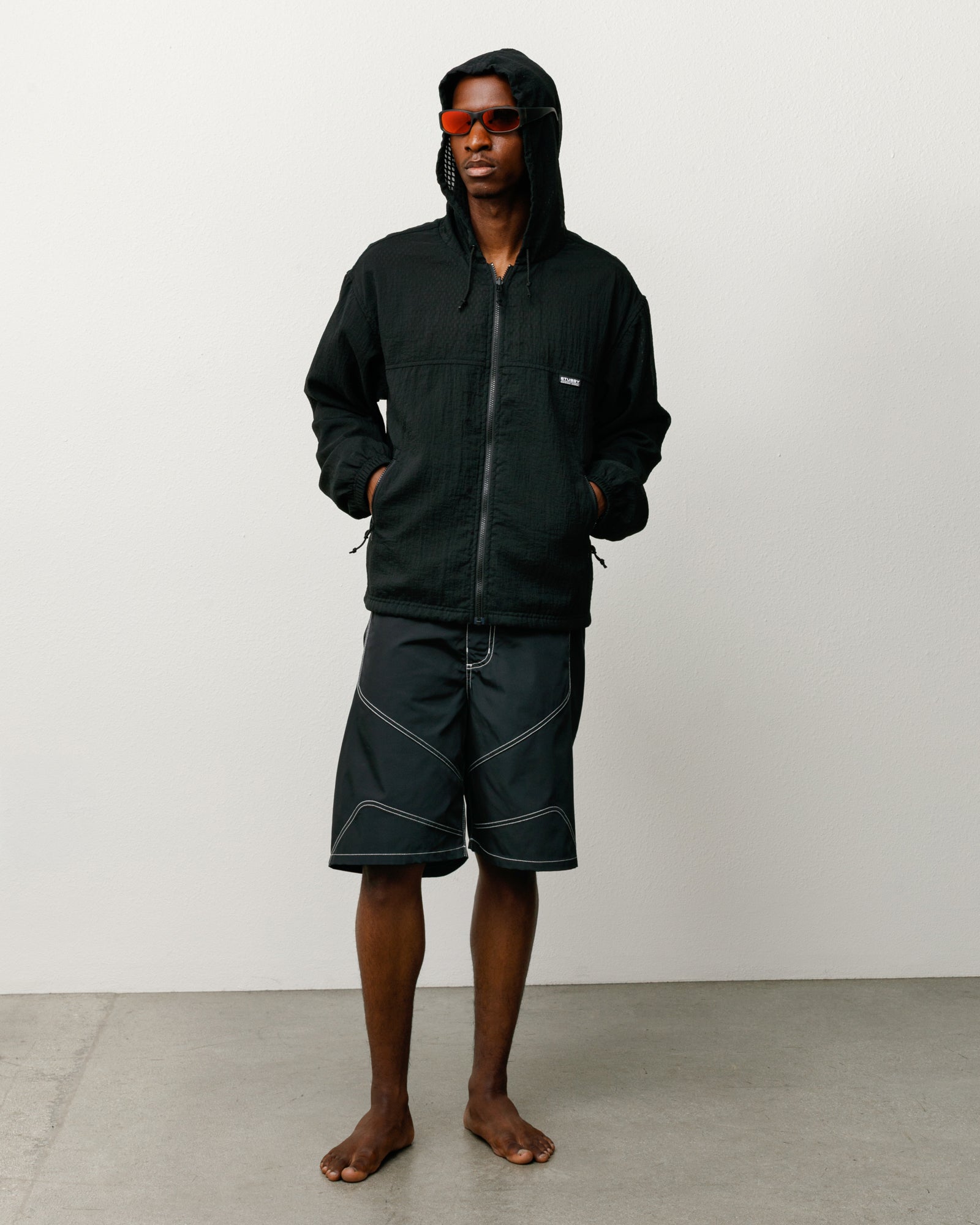 LAYERED MESH HOODED JACKET - Image 2