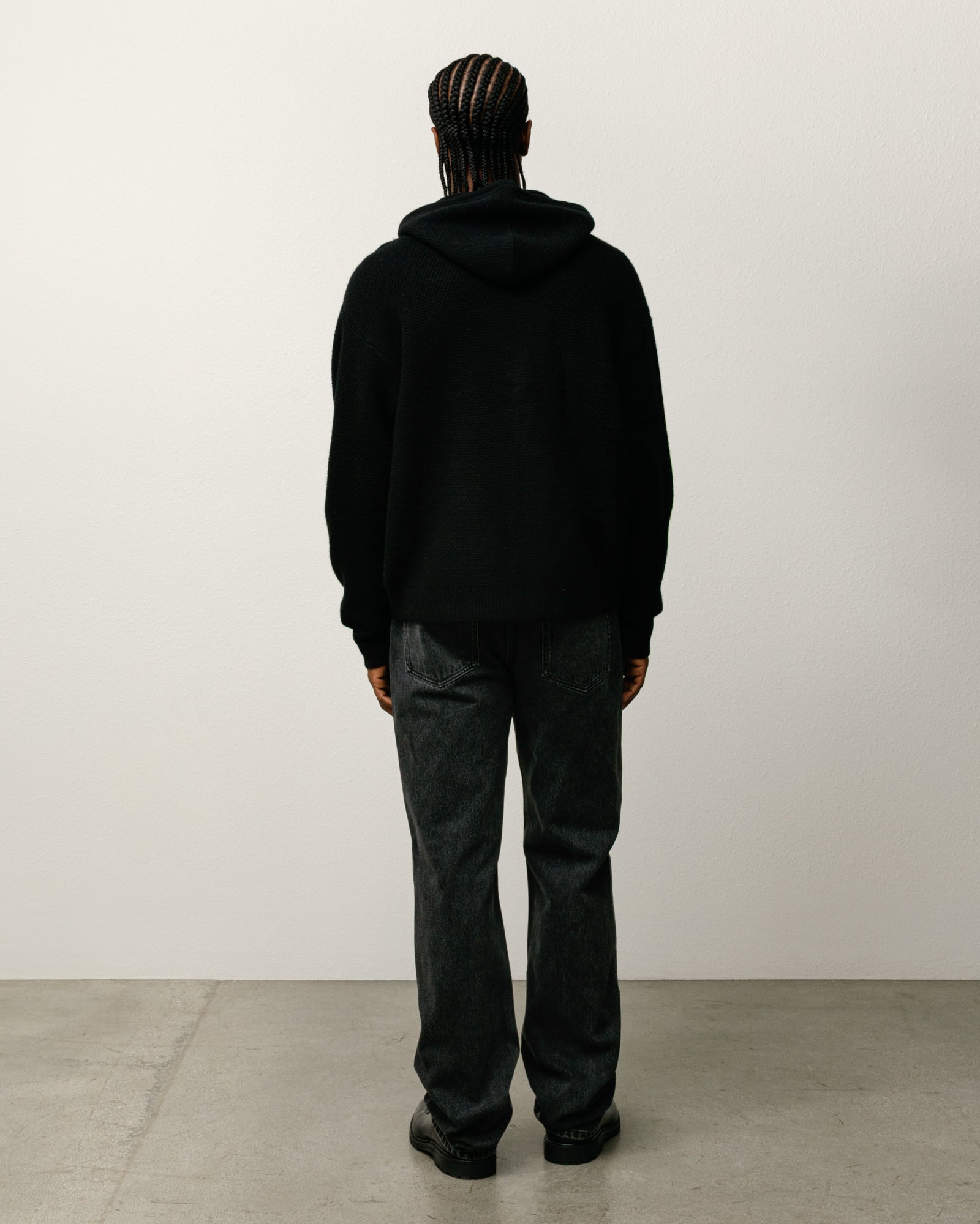 TEXTURED ZIP HOODED SWEATER - Image 3