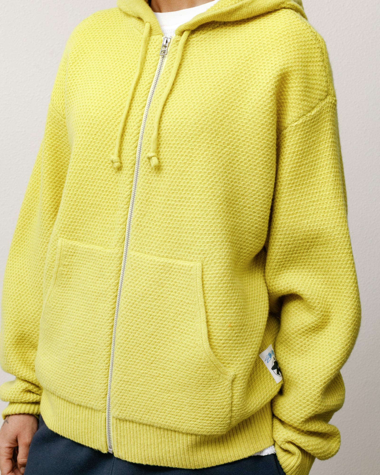 TEXTURED ZIP HOODED SWEATER - Image 2