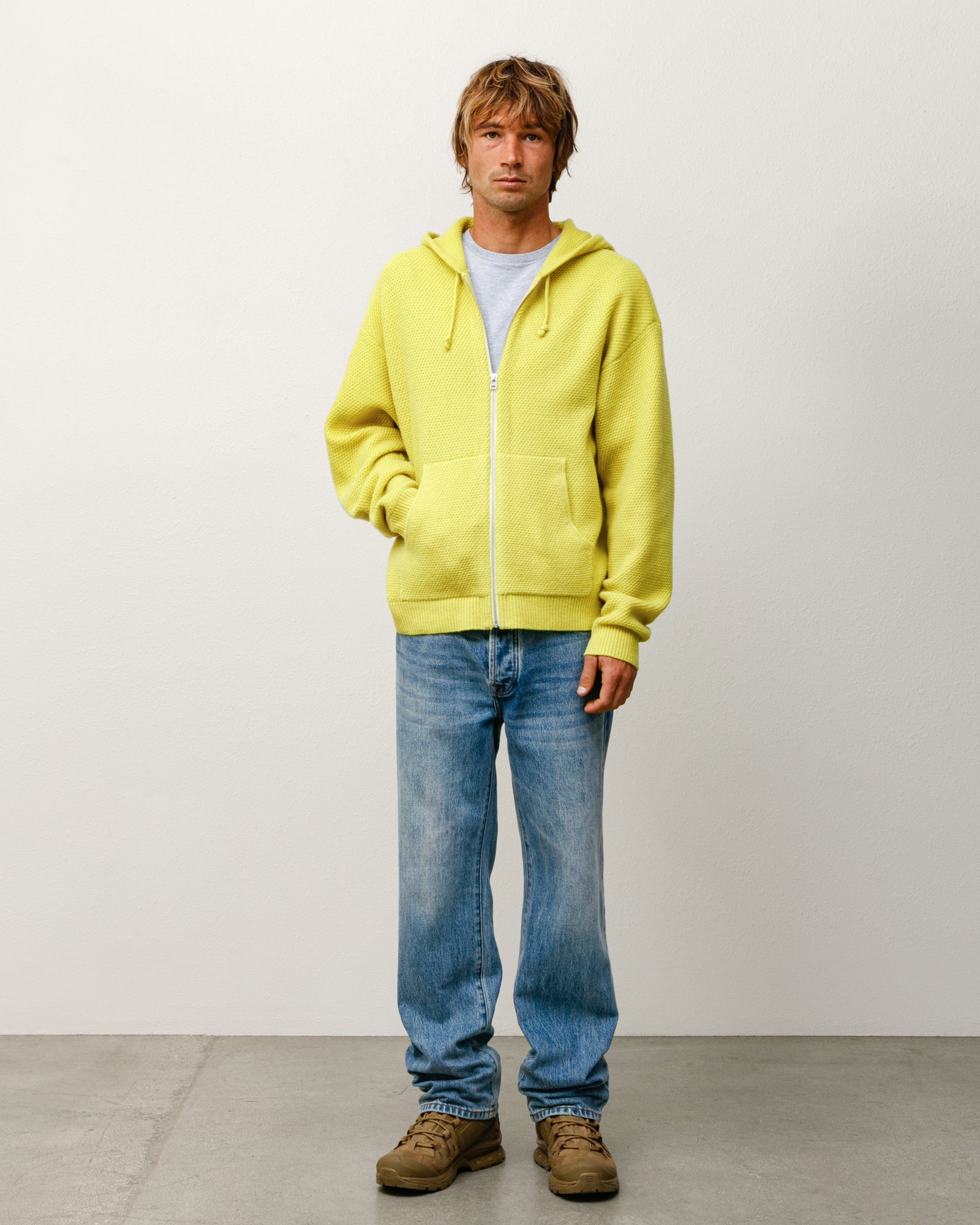 TEXTURED ZIP HOODED SWEATER - Image 4