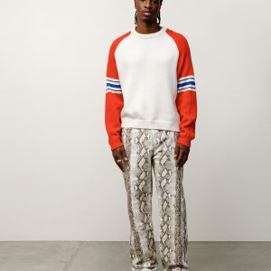STRIPE RAGLAN CREW